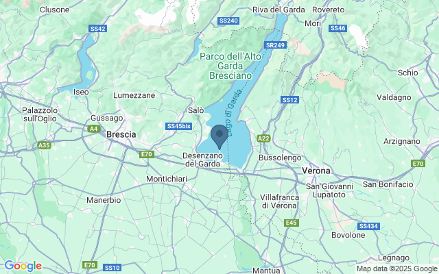 Kaart met locatie Schiereiland Sirmione